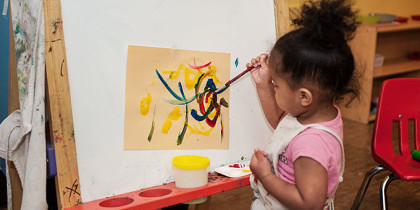 Montessori Student Painting